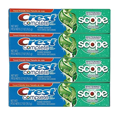 Crest Complete Multi-Benefit Whitening + Scope Minty Fresh Flavor Toothpaste 2.7 Oz (Pack of 4)