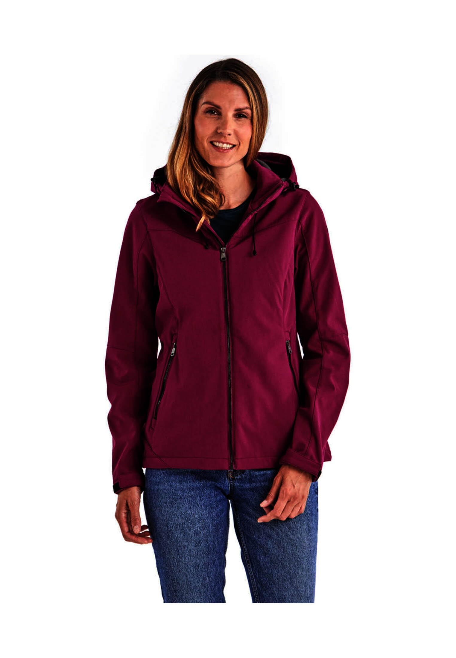 Killtec Damen Softshelljacke Softshell Jacke mit abzippbarer Kapuze Damen Softshelljacke wasserabweisend, Winddicht, atmungsaktiv