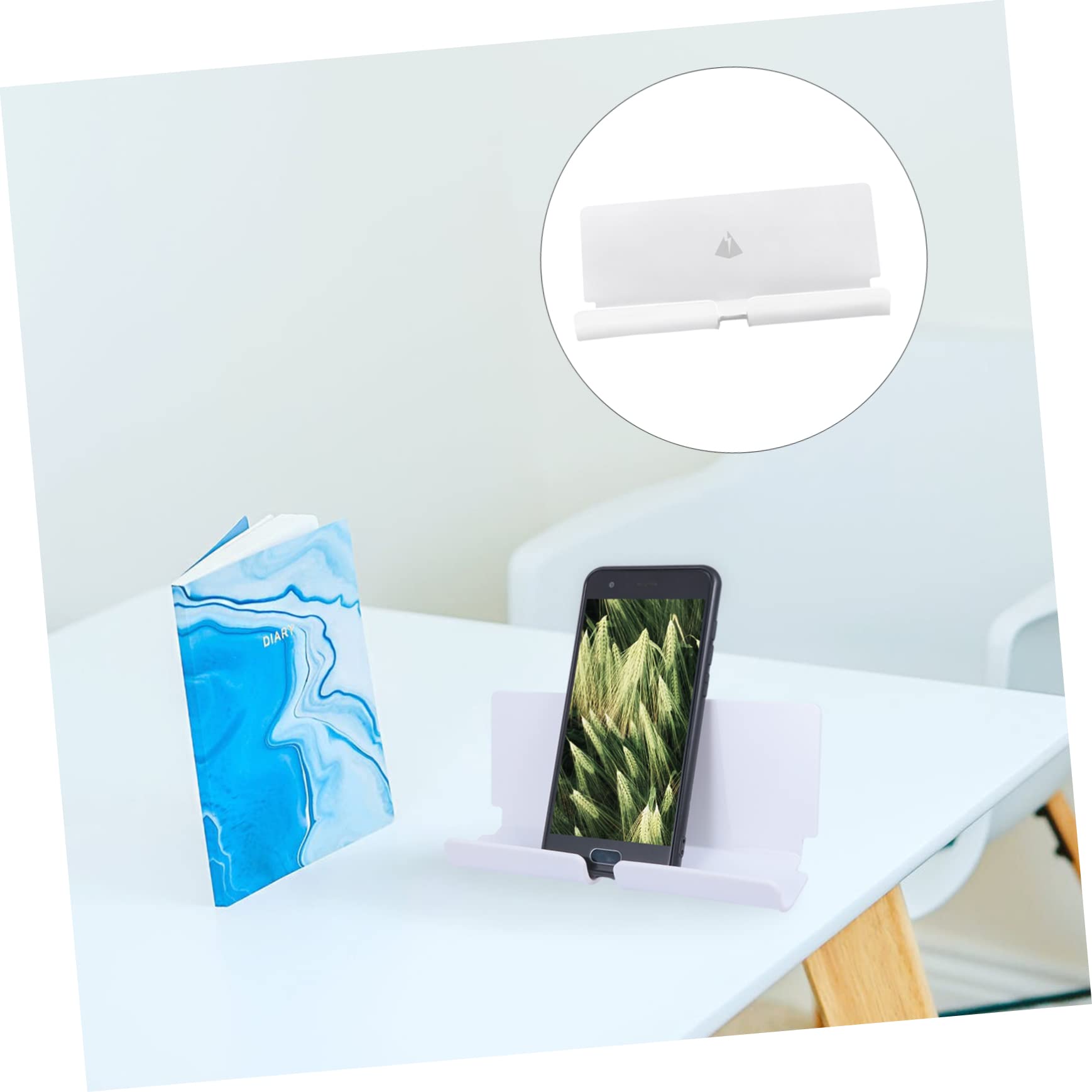 Uonlytech 2pezzi Supporto Telefonico Da Parete Acrilico Montaggio Senza Perforazioni Per Cucina e Camera Da Letto Compatibile Con Smartphone e Tablet Design Pratico e Durevole