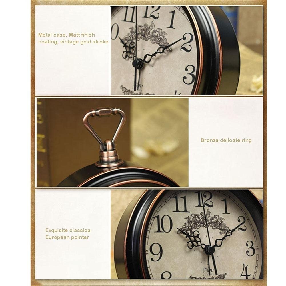 budzik Retro Budzik Vintage Staromodny budzik Ciche Nonticking Big Clock Świetne do ciężkich podkładów, Akumulator Kwarcowy analogowy alarm