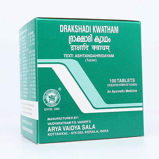 Drakshadi Kwatham Tablets 100 Pack & Sukanthi Pills 1gm