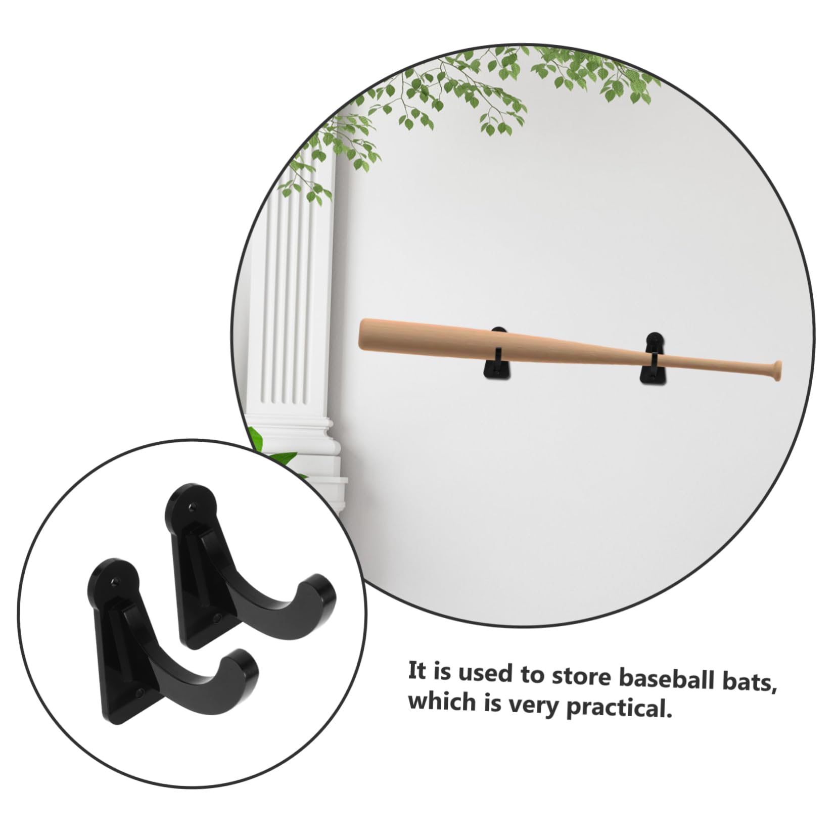 Soporte para Bates de Béisbol Acrílico Montaje en Pared Estante Horizontal Almacenamiento Exhibición para Aficionados y Coleccionistas en Hogar y Oficina