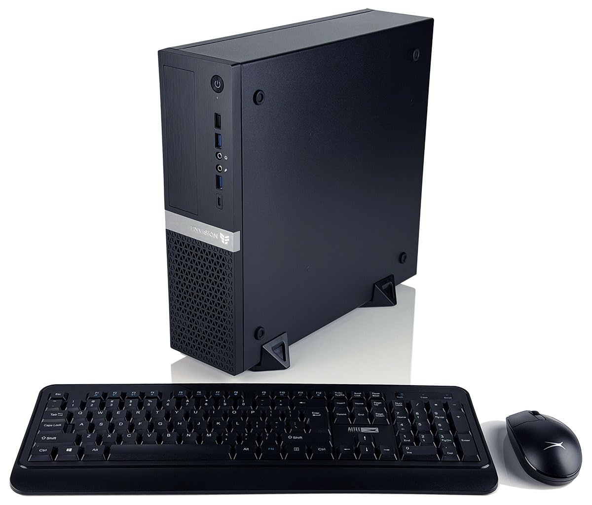 Envision S12 SFF Compact Workstation Desktop PC - AMD Ryzen 7 5700G (8-Core), 16GB RAM, 512GB NVMe SSD, WiFi, Radeon Graphics, Windows 11 Pro, Wired KB/M for Office, Business or Enterprise