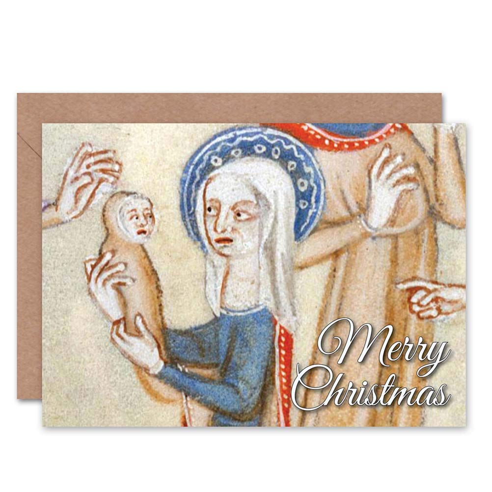 Wee Blue Coo CARD MERRY CHRISTMAS XMAS WHAT THE HELL IS THIS FUN GIFT