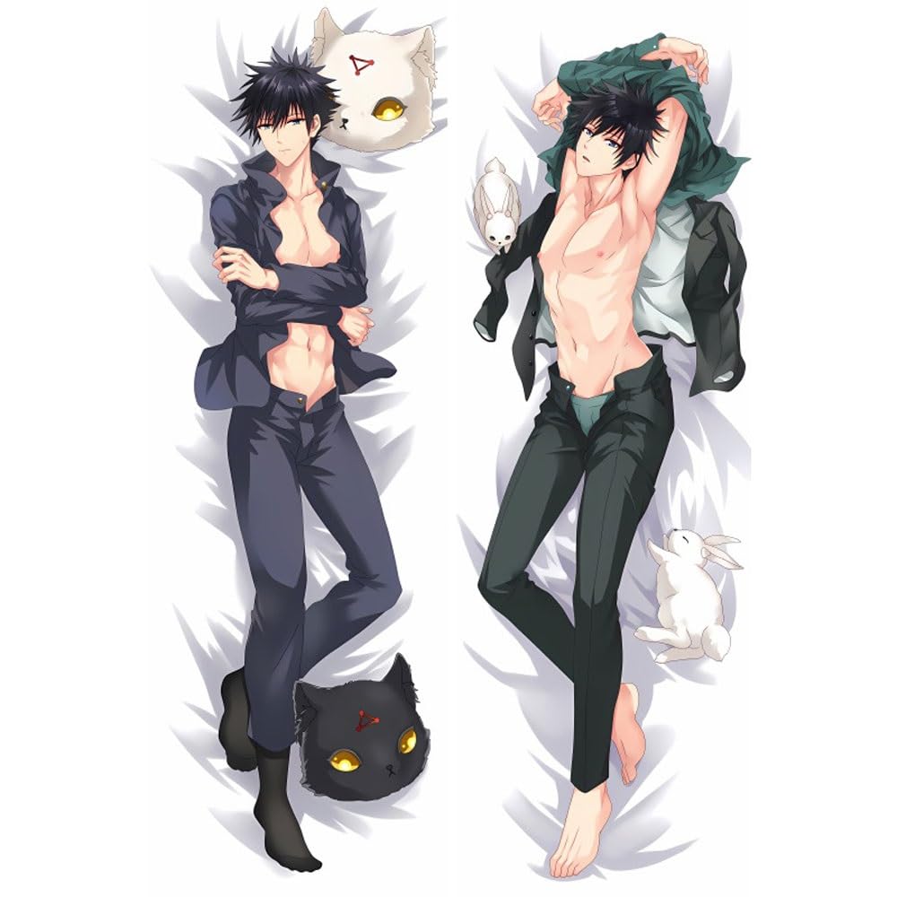 Fushiguro Megumi Anime Body Pillowcase Game Pillow Cover Case 20''x59'' Anime Dakimakura Double-Sided Peach Skin 150x50cm (Color : B), L-1996