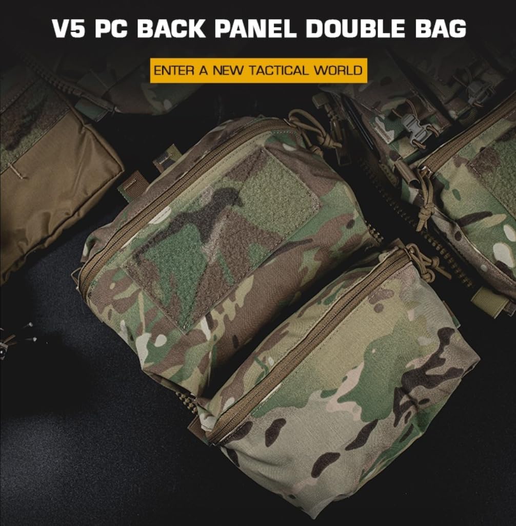 Peminkoo Sac Double Panneau arrière F.CPC V5 de Style F.erro Poches à Usage général Gilet Porte-plaques Accessoires Divers Pochette Airsoft