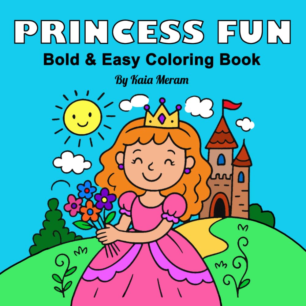 Princess Fun: Bold & Easy Coloring Book