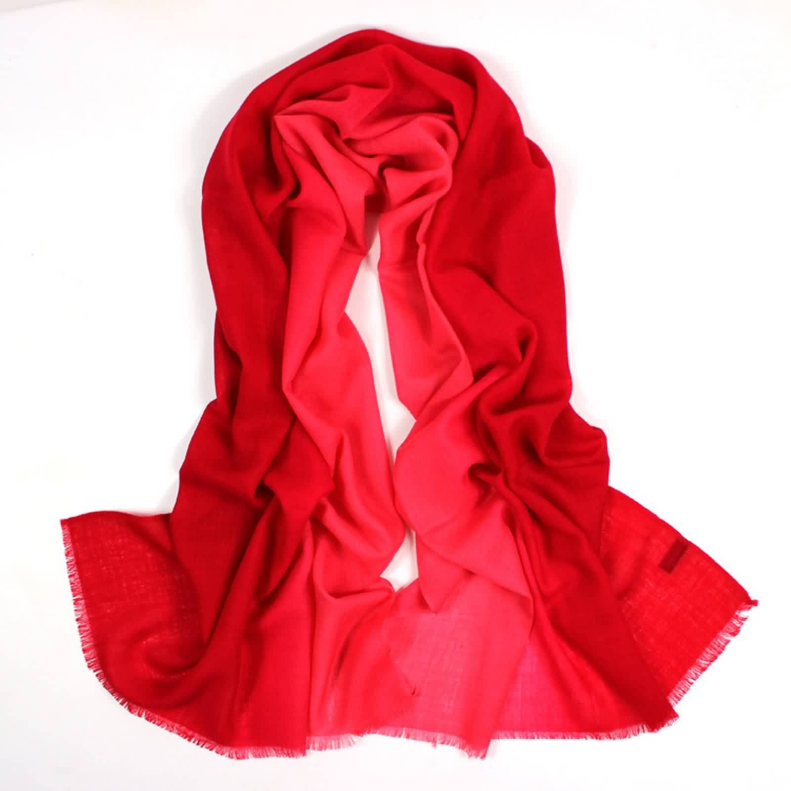 Bufandas de Invierno, Bufanda de Lana para las Mujeres Gradiente Ligero Caliente Ropa Suave Accesorios de Cuello Regalos, azul