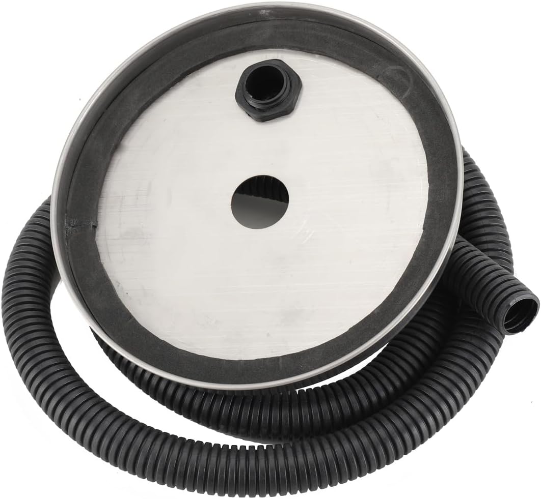 8L Fluidized Powder Hopper for Coating Machine Painting Equipment Power Paint & HVLP Sprayers Stainless Steel Small Fluidized Powder Bucket Fluidized Tank, Diameter 20cm