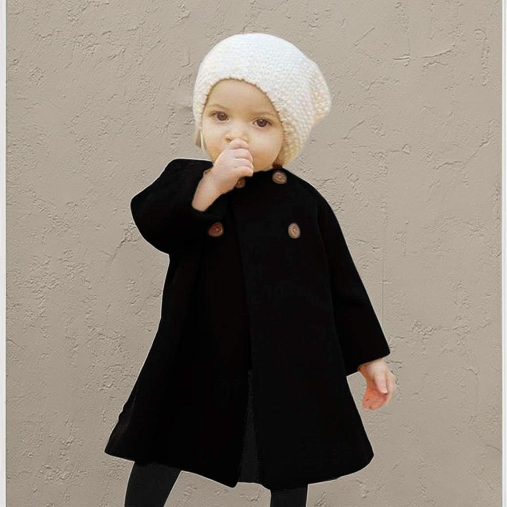 XFGLCK Toddler Baby Girls Coats Cloak Button Jacket Outerwear Fall Winter Clothes - Image 5