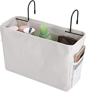 SUMNACON Panier de rangement à suspendre pour lit, bureau, maison, école, dortoir, blanc