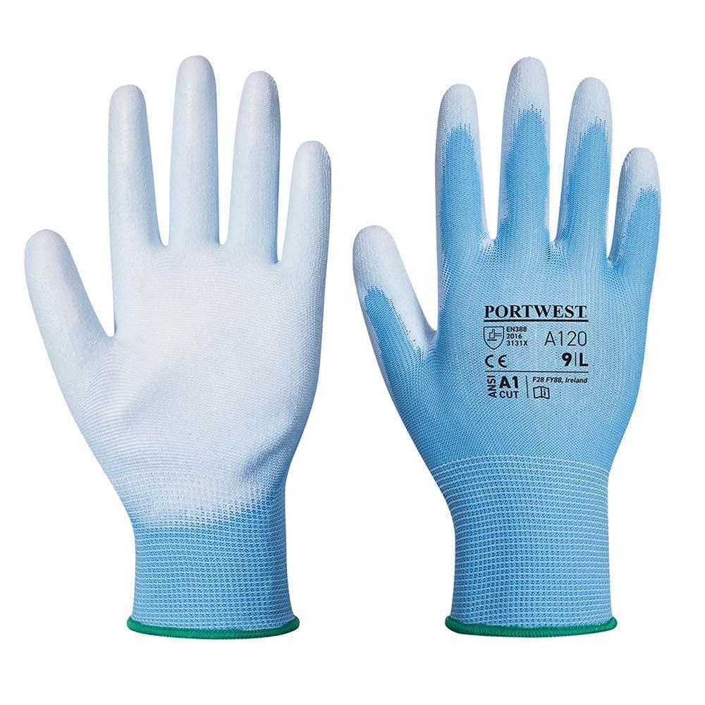 Portwest A120 Breathable PU Palm Glove Blue, Small