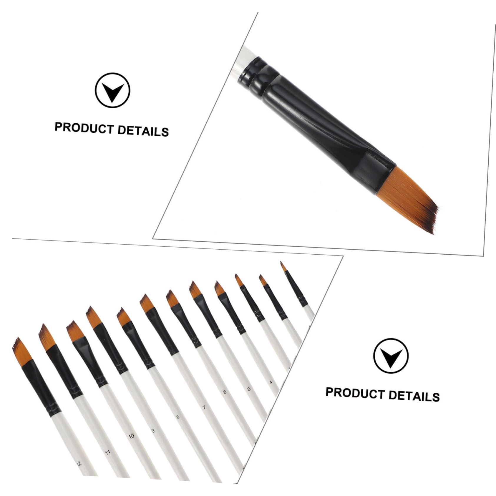 DOITOOL 36piezas Pinceles De De Nylon Mango De para Acrílico y Óleo para y del