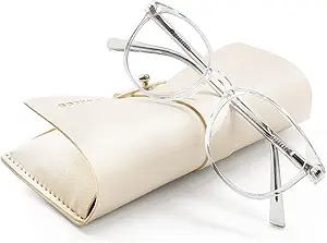 FONHCOO Blue Light Blocking Glasses Women Men,Computer Eyeglasses,Fashion Gaming Eyewear with Anti Eyestrain Headaches & UV Glare Crystal