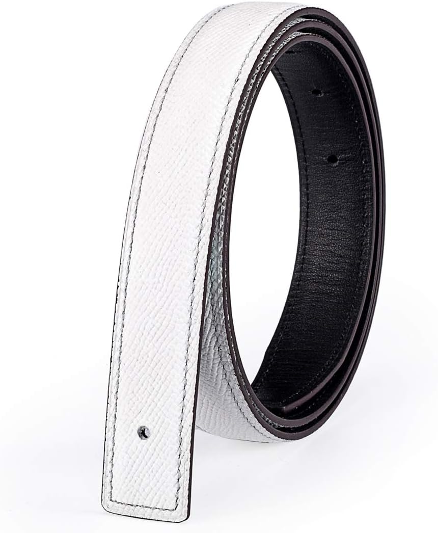 Vatee's Women's Reversible Real Leather Replacement Belt Strap without Buckle 1"/25mm Wide