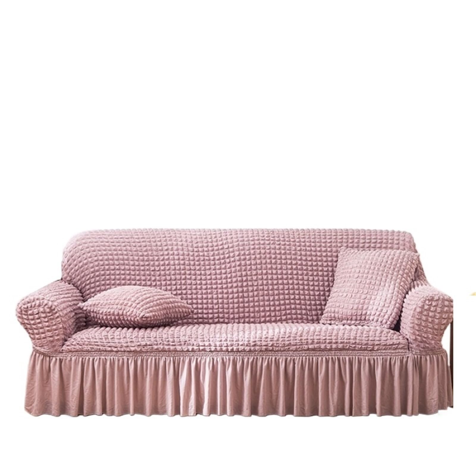 SUBLXPoten Sofa Cover with Skirt Bubble Sofa Cover Skirt All-inclusive Fabric Elastic Lazy Universal(Color 6,305-360cm 1pc)