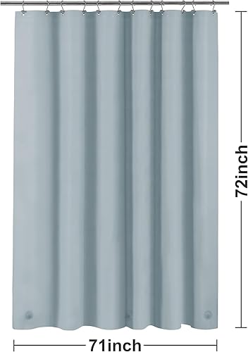 Miniatura 7 de Barossa Design - Forro de cortina de PEVA para ducha, calidad prémium, sin BPA y PVC, sin olor químico, cortina de ducha ligera con 3 imanes, ojales