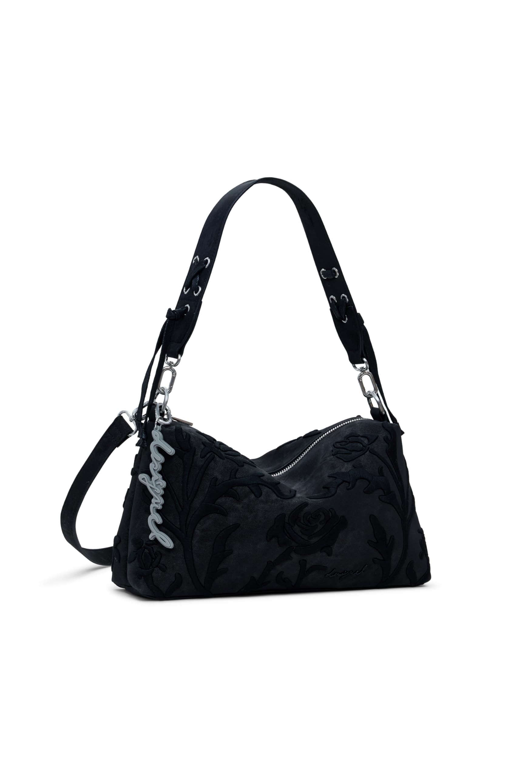 Desigual handbag cross body bag Bergamo Floral Shoulder Bag Black