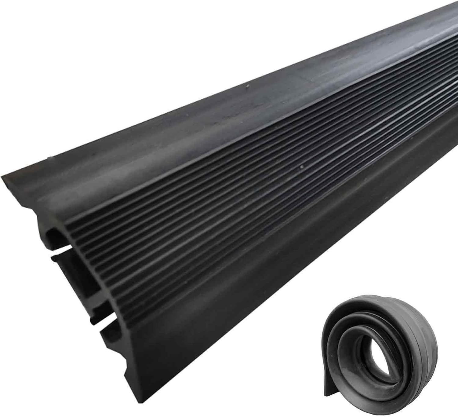 Cord Covers for Wires on Floor PVC Extension Cord Hider, Electrical Cable Cover with 2 Channels, Prevent Cable Trips, Flexible for Office Home Outdoor