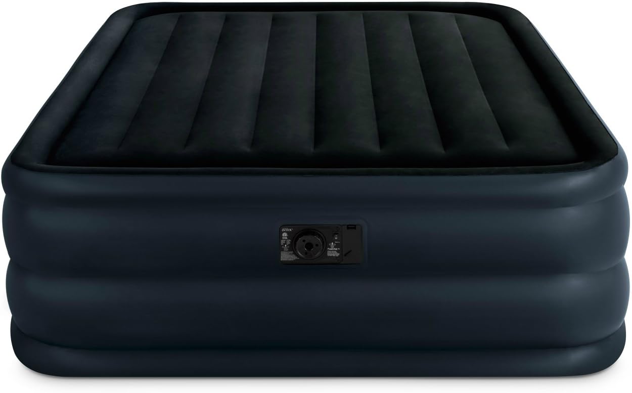 Intex Raised Downy Airbed with Built-in Electric Pump, Queen, Bed Height 22"