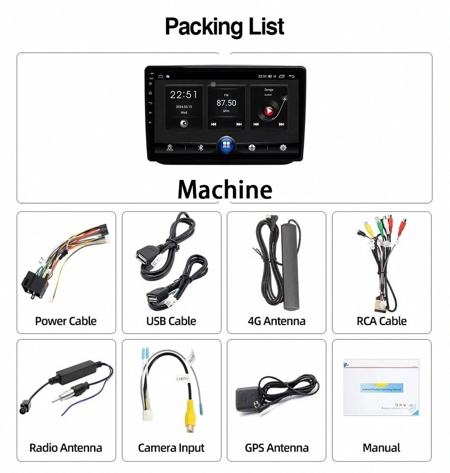 Pantalla de Coche con Carplay y Android Auto Inalámbricos de 4 Nuclear 32G 2