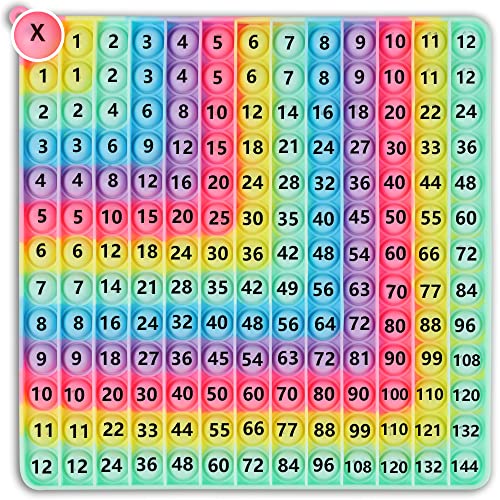 Image of Multiplication & Addition Game Table Division Flash Cards 3rd Grade pop-up Fidget Math Toy, Create Various Math Learning Toy Times Table Number Blocks (Double-Sided Printed)