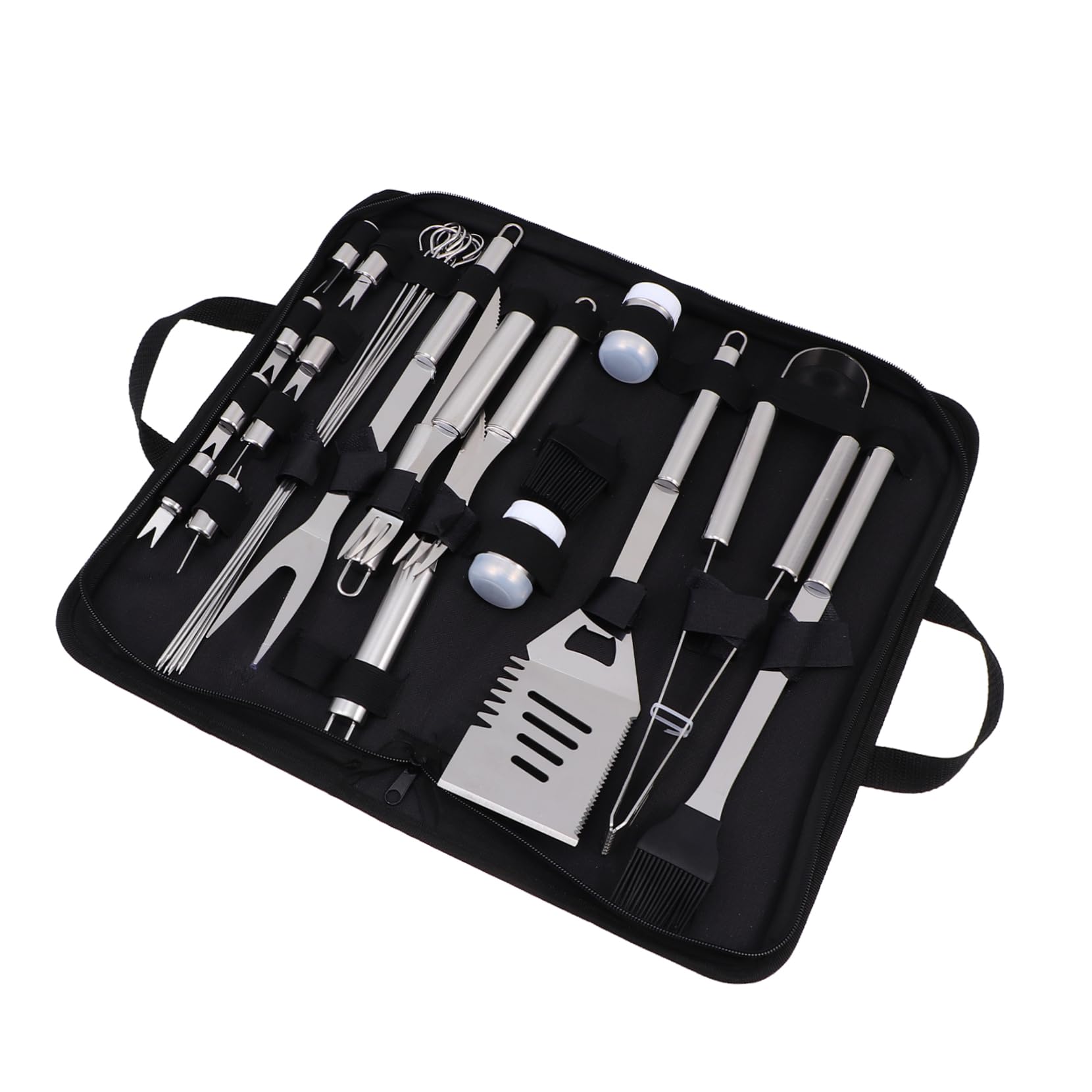 Abaodam Attrezzi Per Barbecue in Acciaio Inox Utensili Da Barbecue Portatili Per Esterni Accessori Per Borsa Per Organizzare