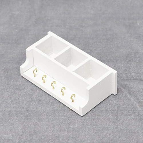 Miniatura 2 de 112 Mini casa de muñecas Estante de almacenamiento de madera con gancho Muebles de cocina Blanco