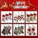 Bstaofy Set of 4 20'' Extra Long Knitted Christmas Stockings Stretchable Handmade Woven Snowflakes and Reindeer Assorted Xmas Tree Hanging Decorations