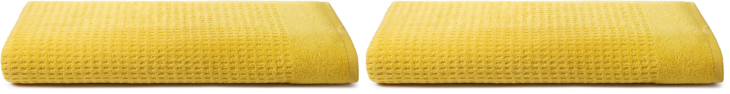 Drap de bain waffle en pur coton pour rituel spa maison