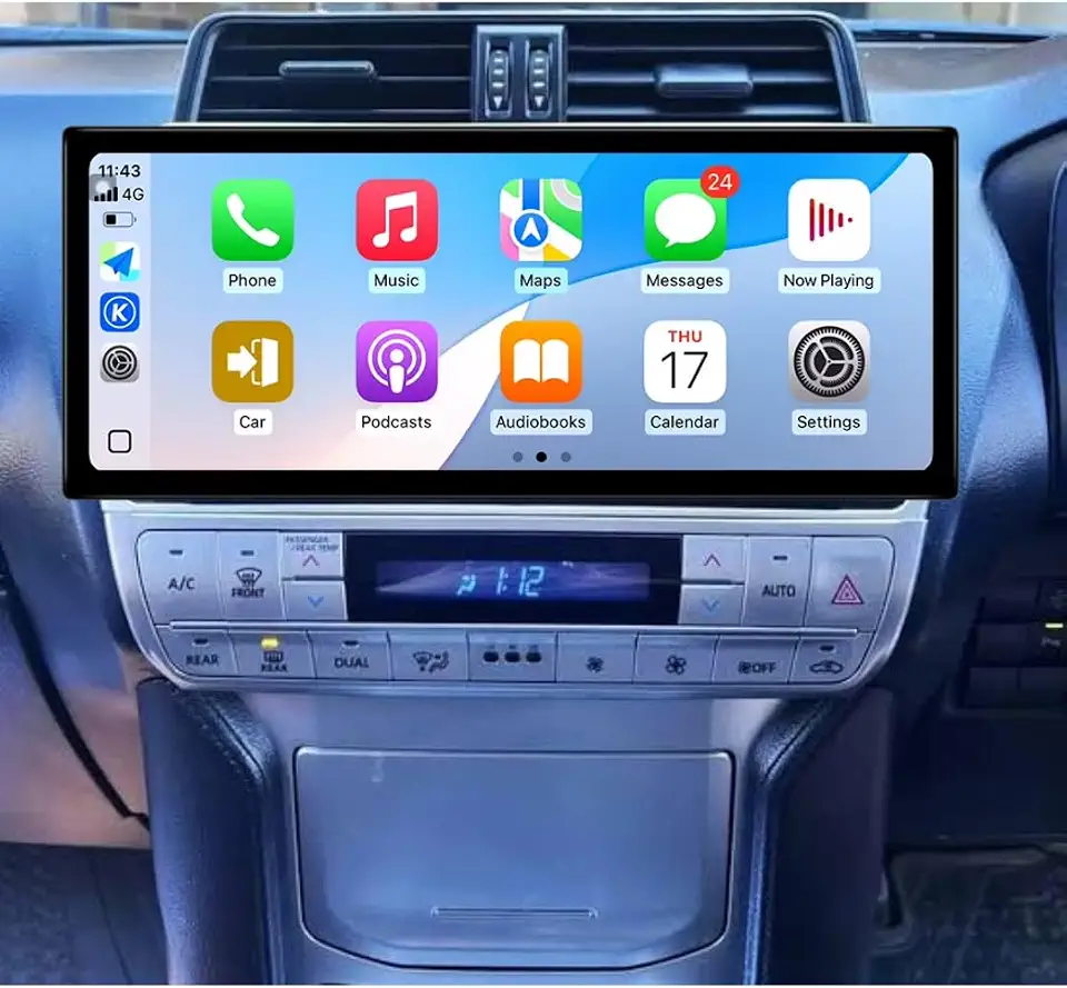 New style Prado android screen 12 inch model 2018-2022 wireless carplay android auto reverse camera included ahd 8+128