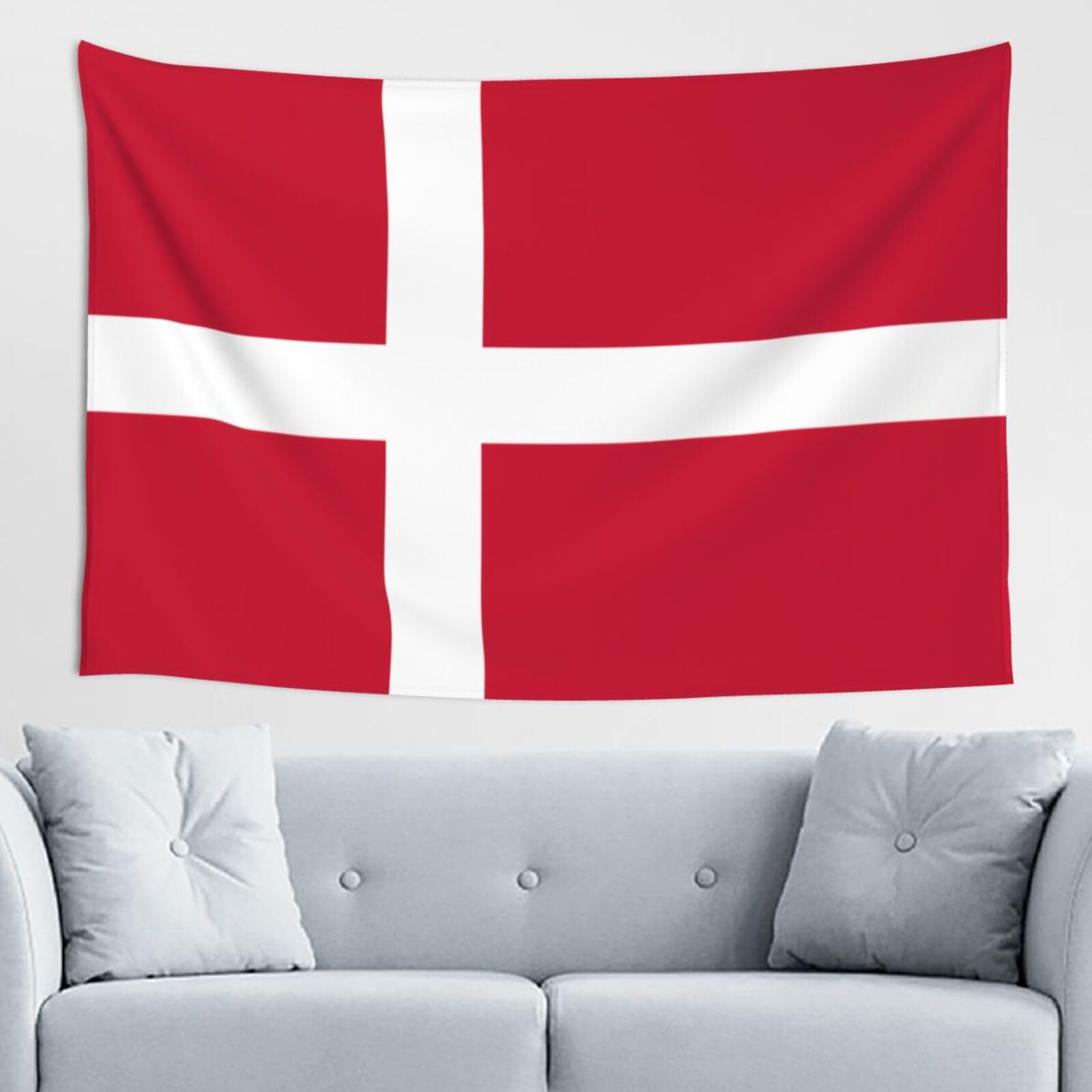 ZZYYDS Danish flag Wall Decor Tapestry 60x40in, Wall Hanging, Home Decor, Dorm Decor, Porch Tapestry, etc.