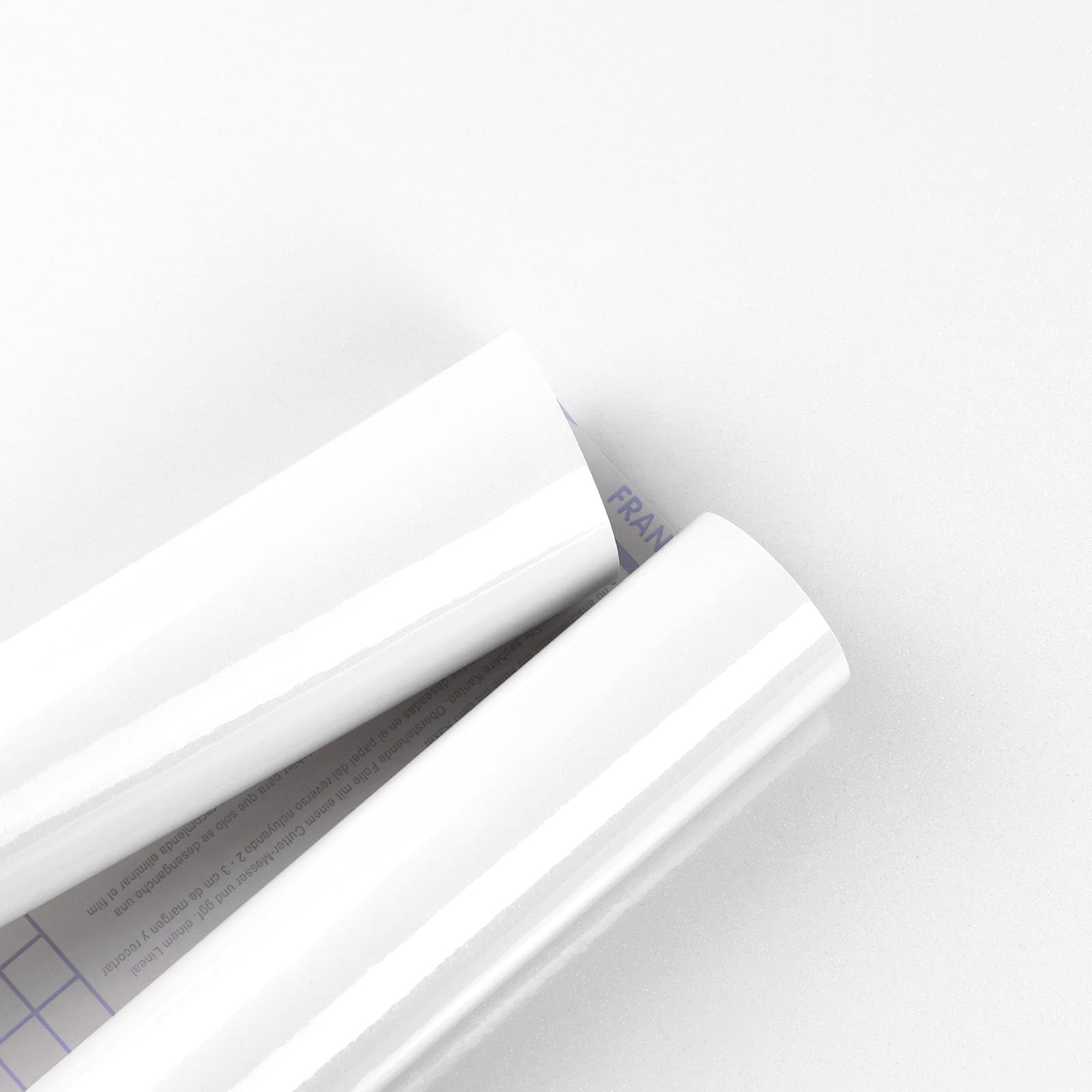 Amiya White Gloss Vinyl Wrap Sticky Back Plastic Roll Waterproof Peel and Stick Wallpaper Glitter Contact Paper Self Adhesive Furniture Stickers Kitchen Bathroom30cm X 300cm