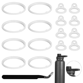 PEUTIER 17pcs Water Bottle Lid Replacement for Thermoflask 24/32/40/64oz, Water Bottle Gasket Replacement Accessories Part O Ring Silicone Seal Ring Compatible with Thermoflask Spout Lid