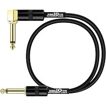 10 FT Guitar Cable 3 M Performance Guitar Effect Pedal Patch Cord Straight to Angled Gold Plug