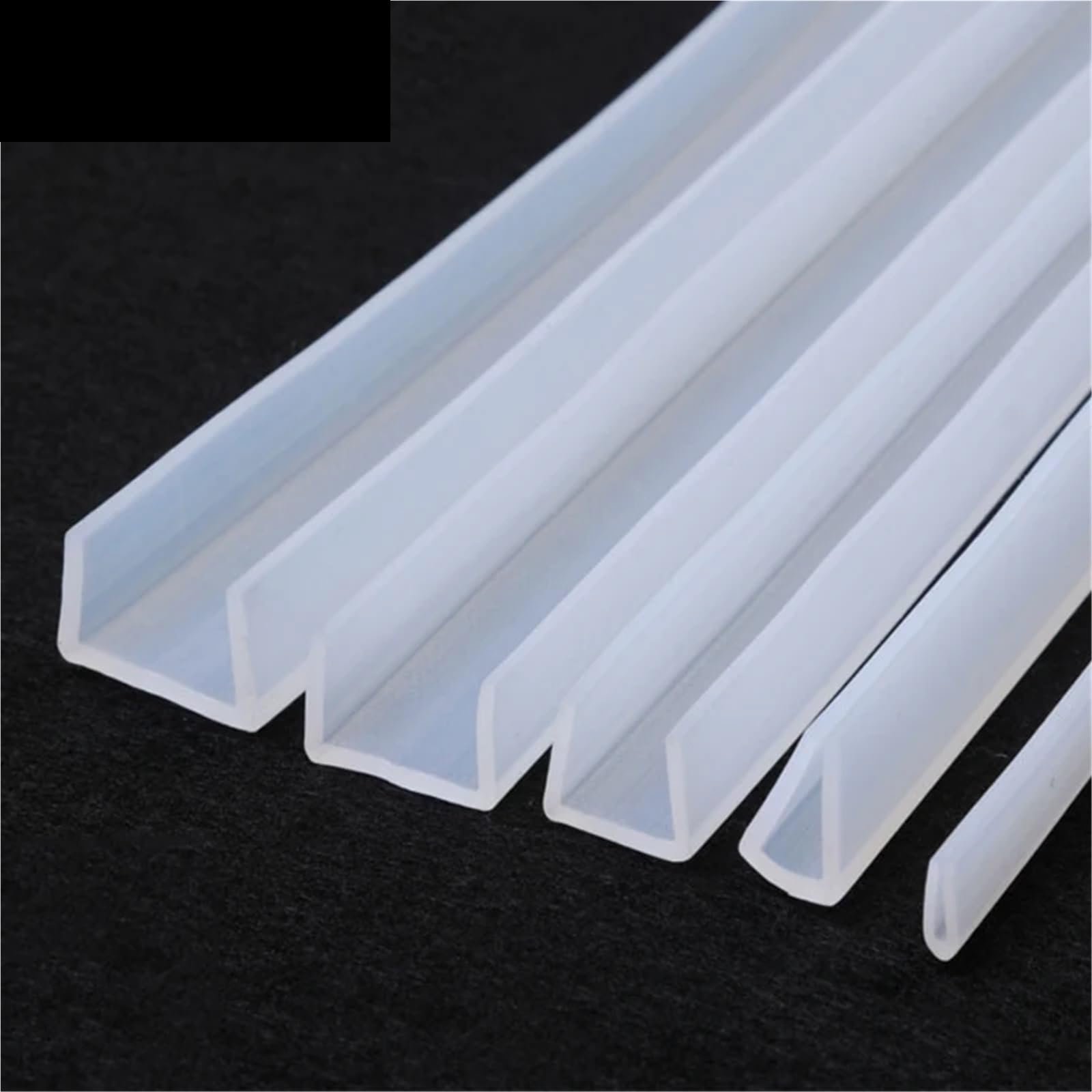 Dichtungsband 1/2/3/4/5M Durchscheinender Weißer Silikonkautschuk-Randstreifen, U-Abschnitt, Dichtung, Kantenschutz, Innenbreite 0,5–10 Mm(8x12x14mm,5.0 meters)