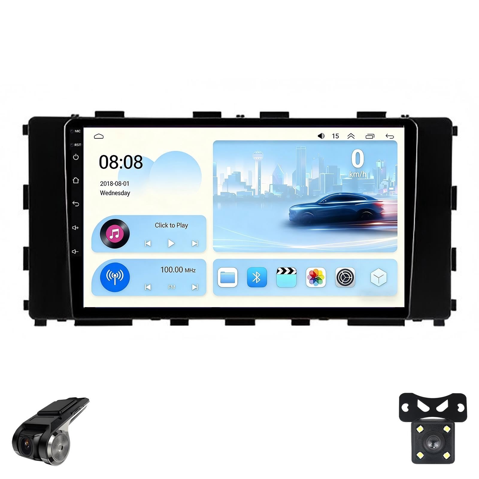 Autoradio Android per Hyundai Stargazer 2022-2023 Schermo Touchscreen QLED Android Auto CarPlay Musica Wireless/Bluetooth/FM/AM/RDS/DSP/WiFi/GPS/ADAS DVR/Ventola Di Raffreddamento(V500)