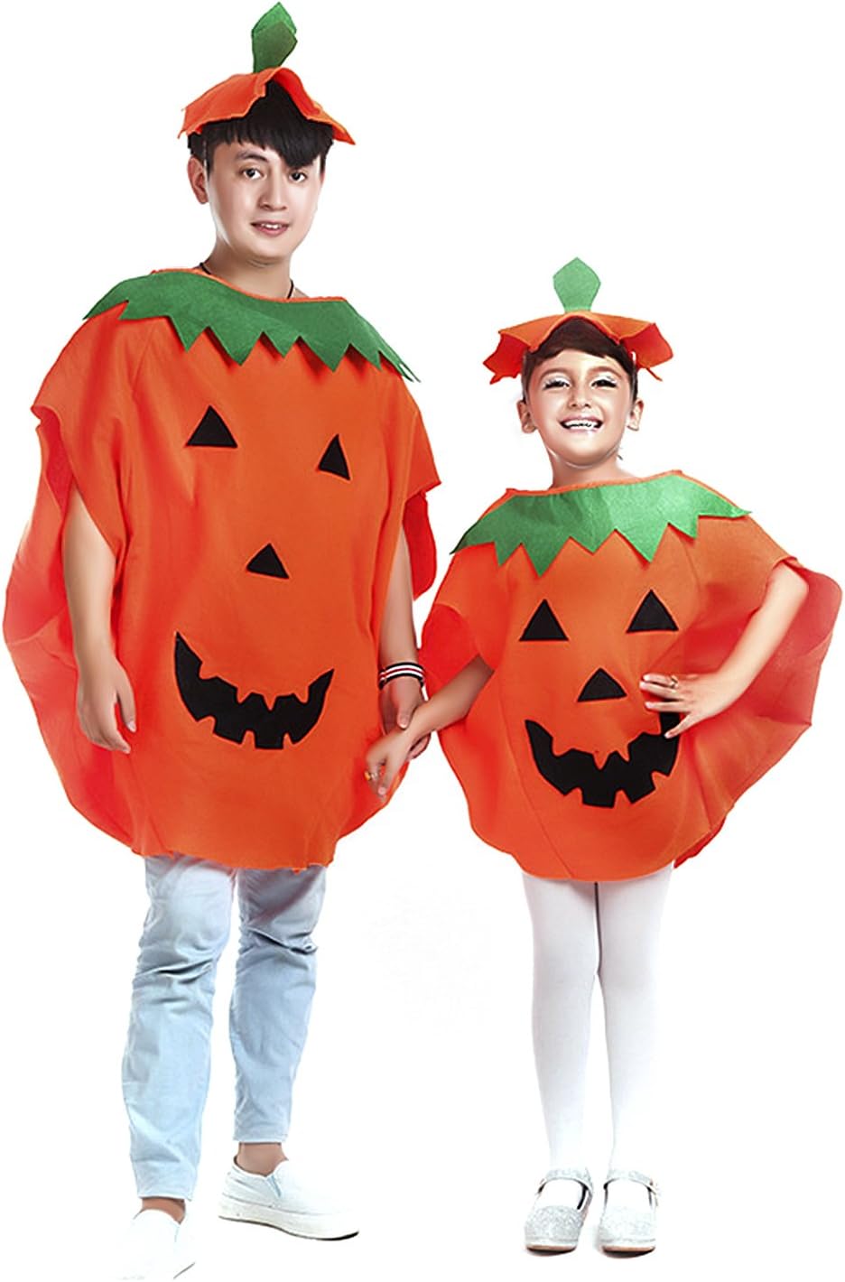 ハロウィン コスプレ かぼちゃ衣装 帽子付きセット 大人 子供 コスチューム ハロウィン衣装 仮装パーティー イベント ダンス 演出 撮影に最適 親子お揃い パンプキン服 なりきり 着ぐるみ 可愛い かぼちゃ服 変身グッズ プレゼント 大人