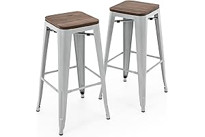 Brage Living Metal Barstools Set of 2