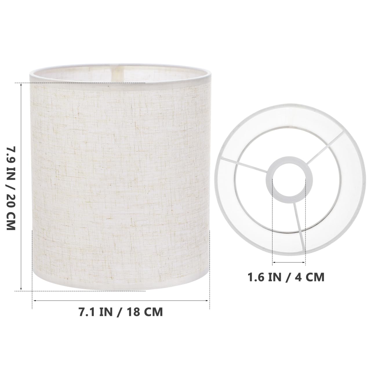 DOITOOL Abat-Jour En Lin Pour Lampadaire Et Lampe De Table 7.87 X 5.51 X 5.51 Pouces Abat-Jour Moderne Lavable Pour Éclairage Intérieur Et Décoration