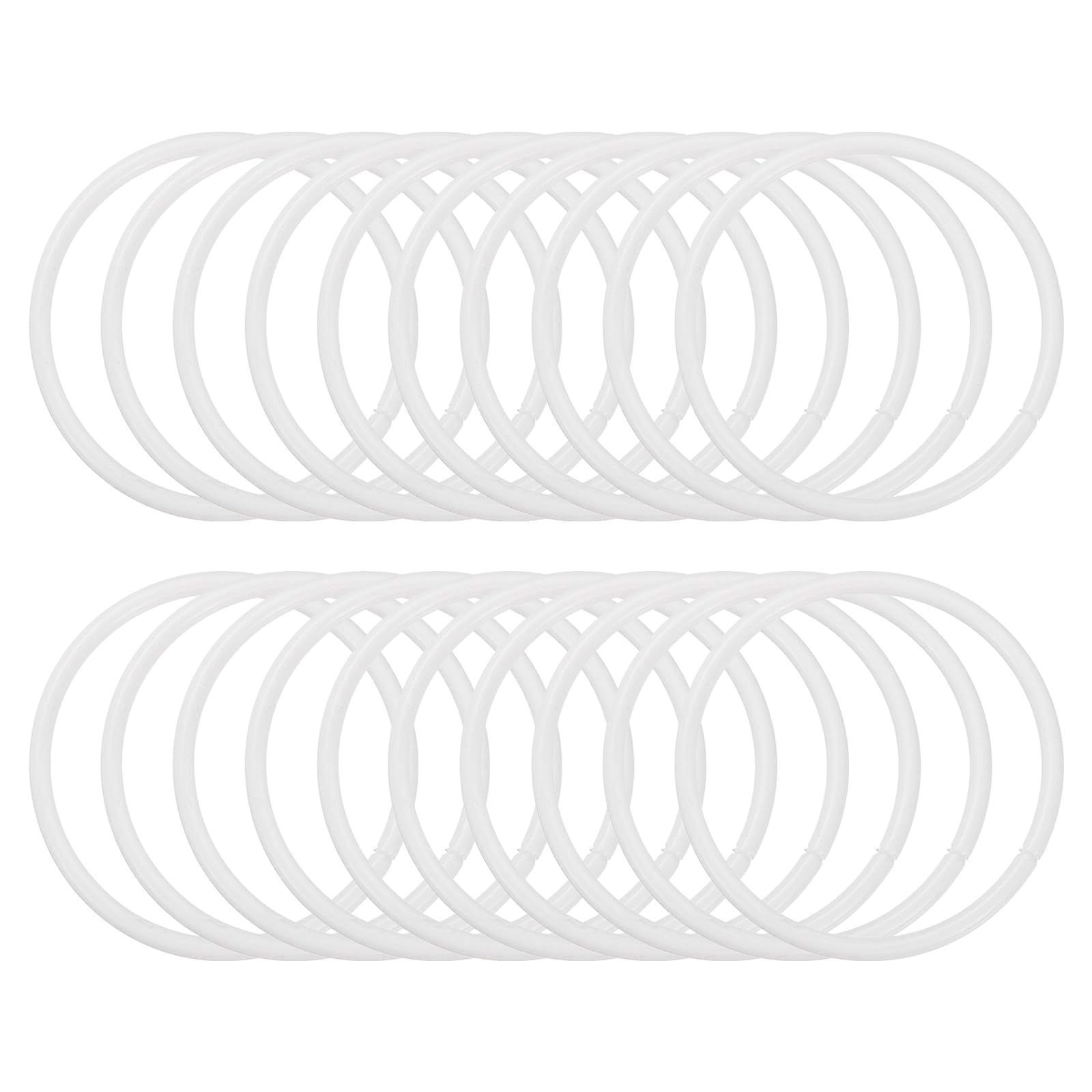 sourcing map 20 Pcs Dream Catcher Rings,Metal Crafts Hoops Floral Hoop 2 Inch Macrame Hoops Rings for DIY Crafts Wreath Making Supplies Plant Hangers, White