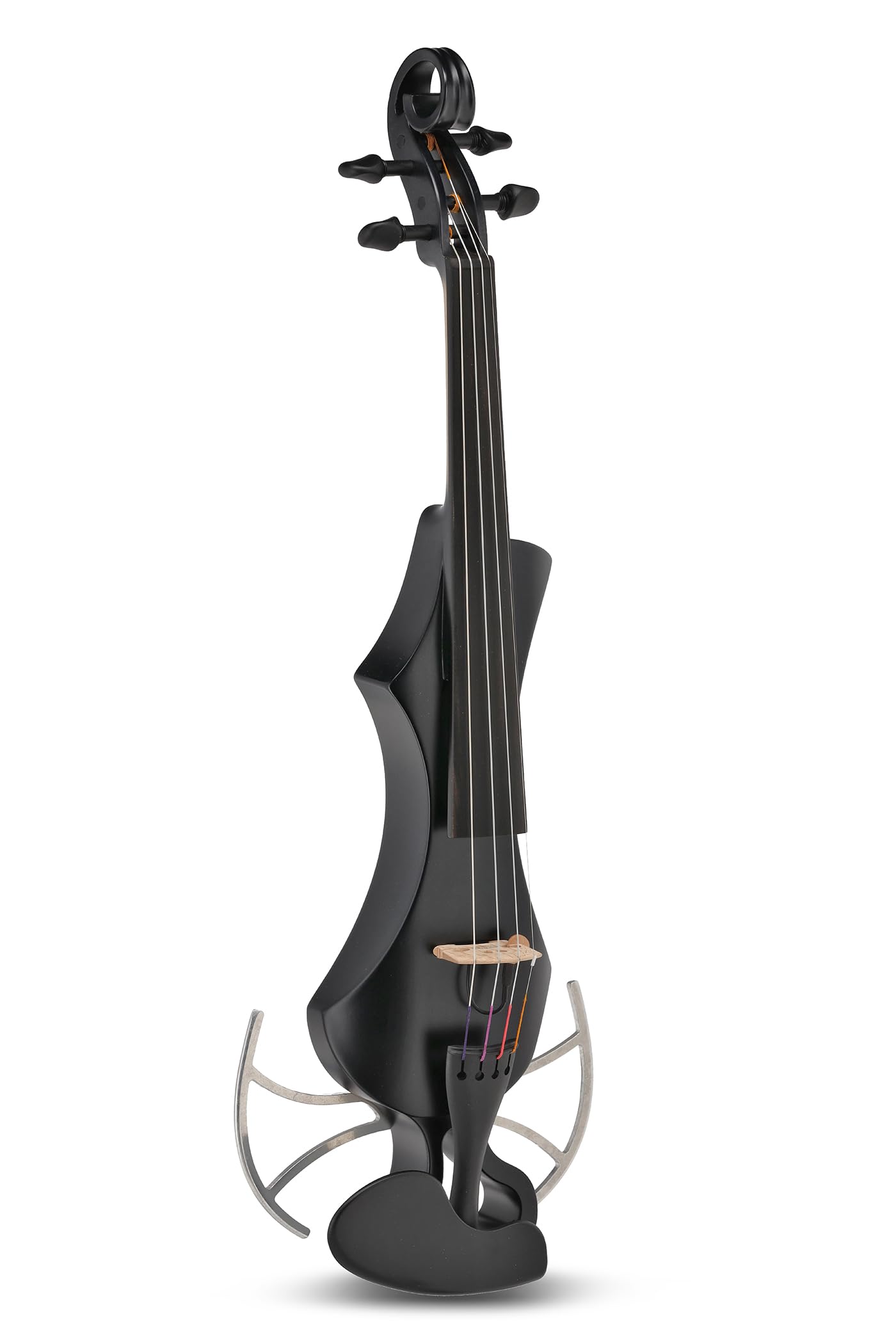 Violino elettrico GEWA, violino elettronico, Novita 3.0 nero con adattatore per poggia spalle, 4 corde