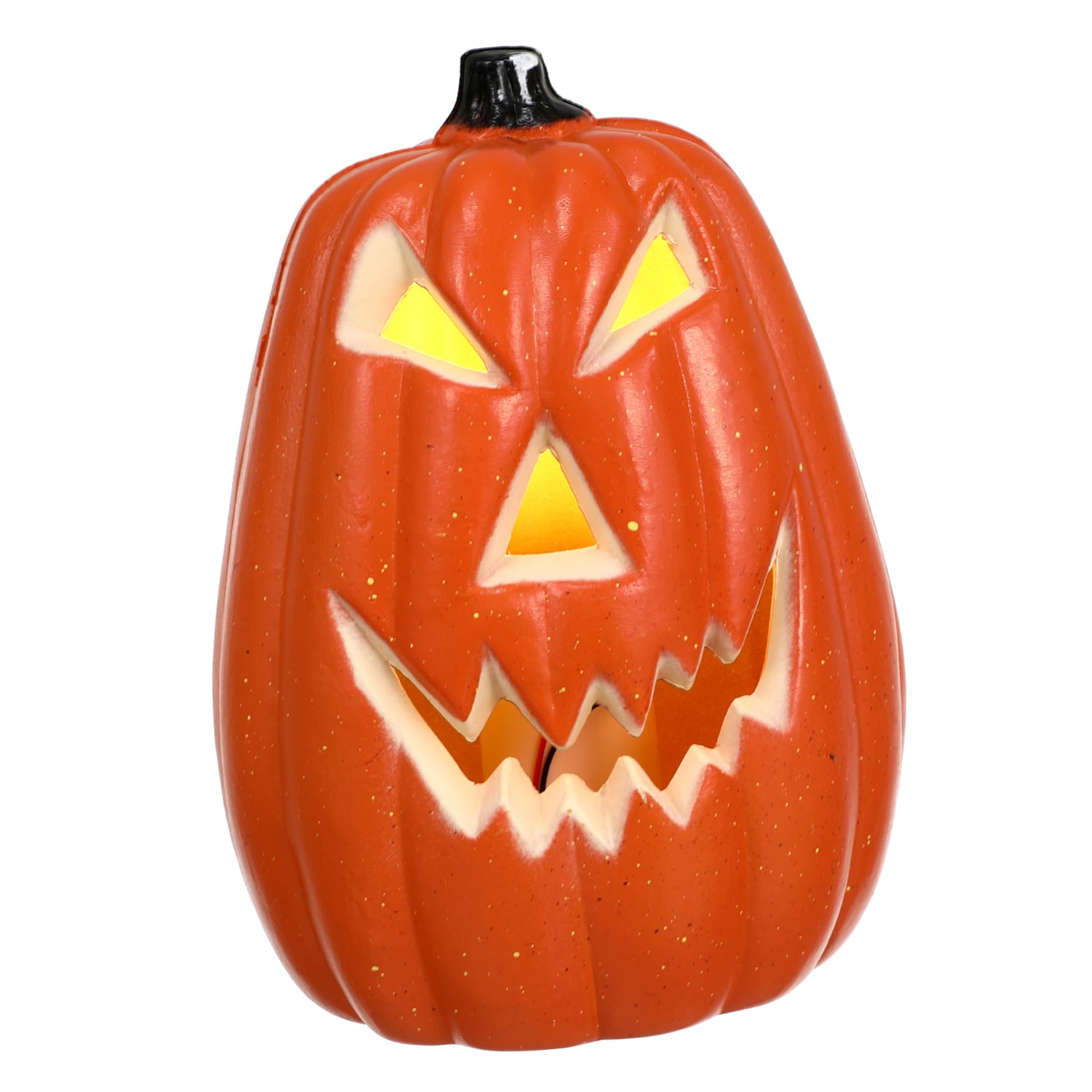 Happyyami 1Pcs LED Pumpkin Lamp Halloween Decorative Light Creative Orange Skull Design for Indoor Outdoor Party Halloween Atmosphere Decor Lightweight Portable Pumpkin