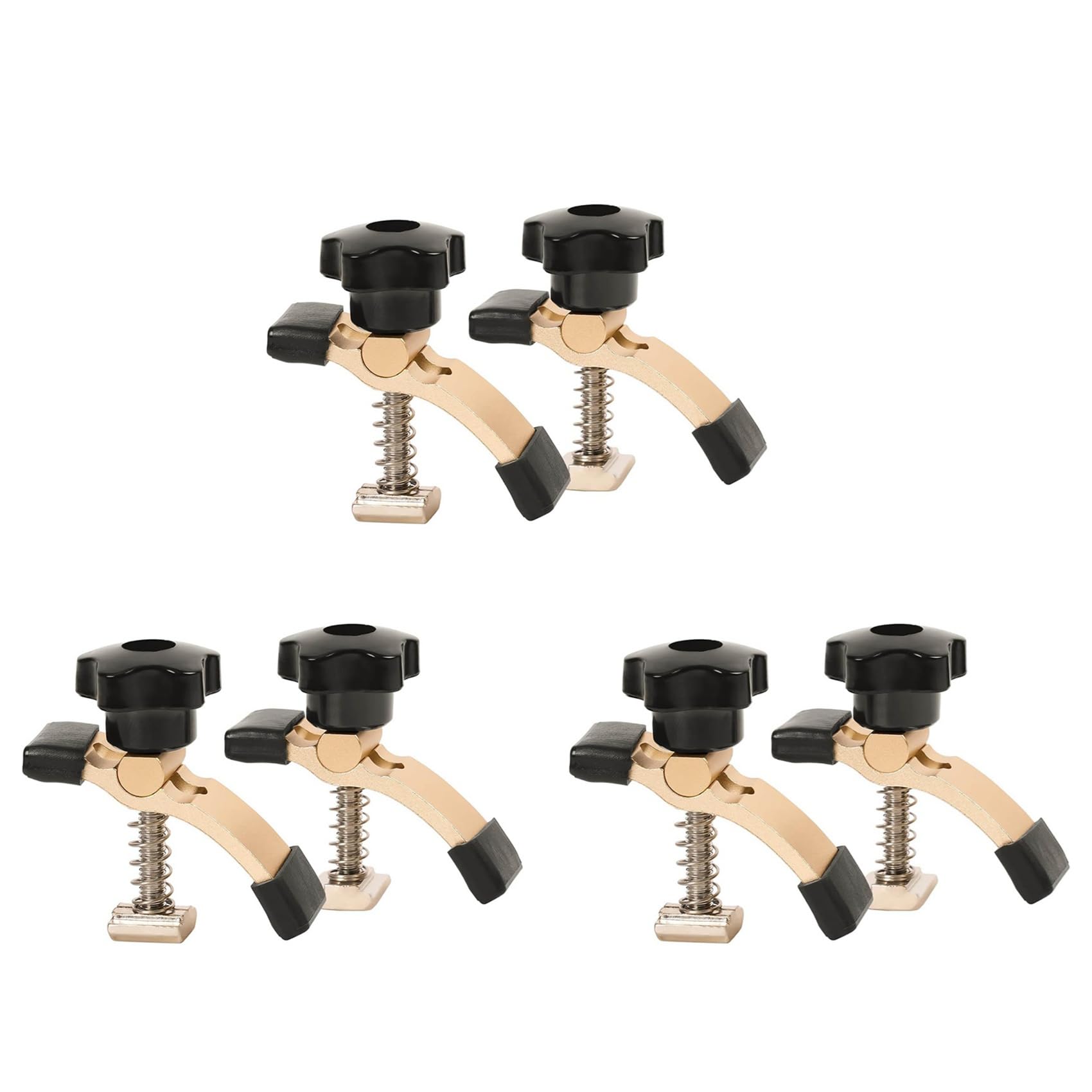 Jnchdghwa Photo Color 6Pcs Mini Hold Down Clamp Kit, Cnc Router Clamp For Woodworking And Metalworking, With 3018 Cnc Router Machine