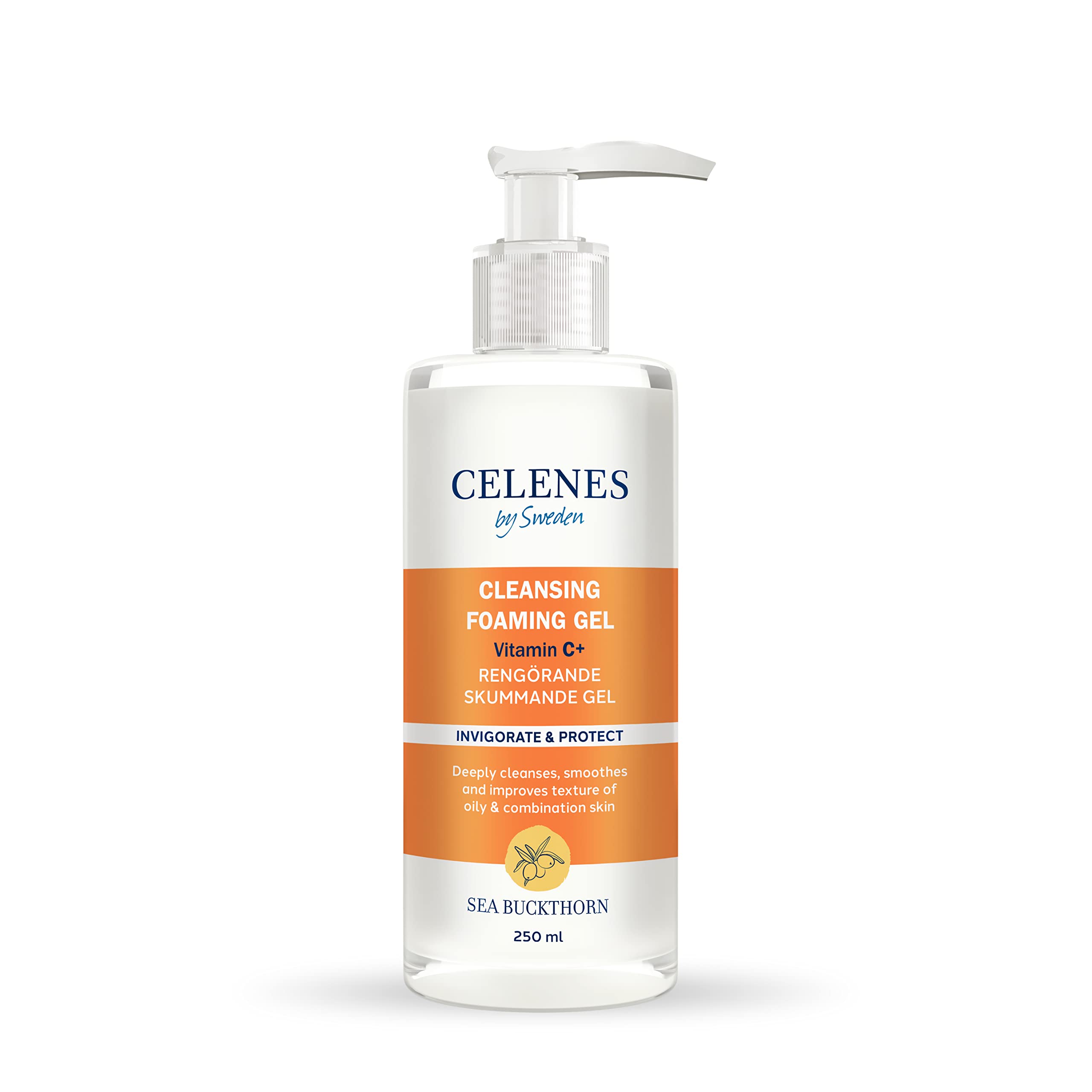 Celenes By Sweden Sea Buckthorn Yüz Yıkama Jeli Yağlı ve Karma Ciltler için 250 ml