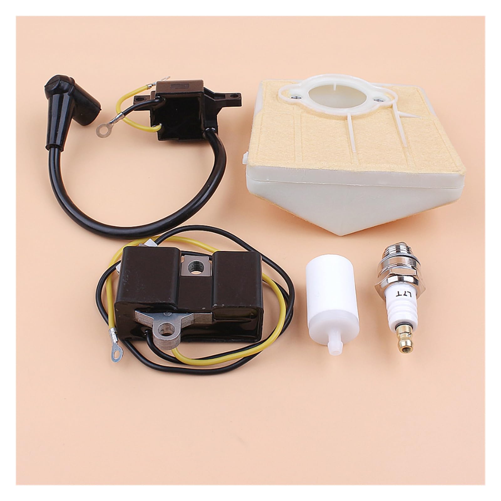 Módulo de Bobina de Encendido de Tipo Antiguo Kit de bujía de Filtro de Aire for Husqvarna 61 266 for joneding 630 Spares de Motosierra 501546201, 501517201