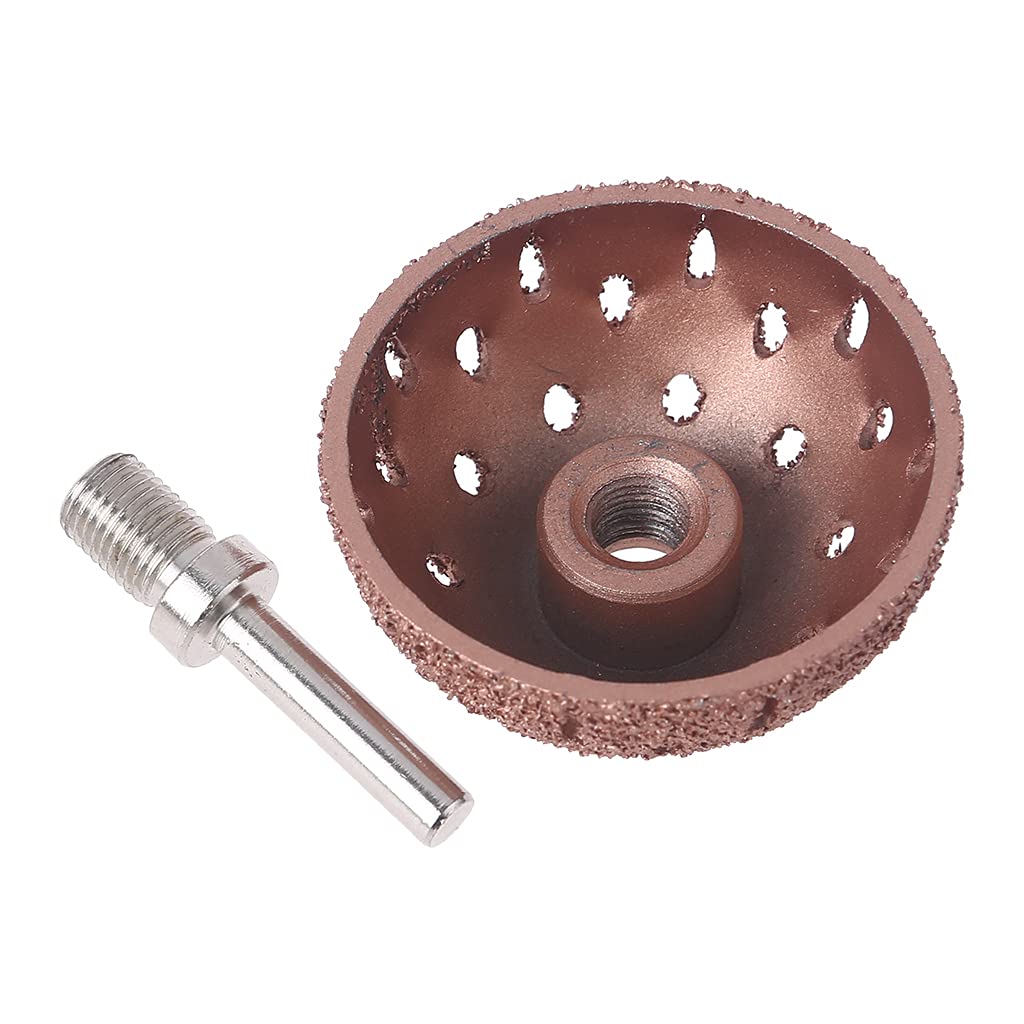 Rasp/Cup con adaptador de eje para rueda de moler de rueda, escofina profesional para neumáticos, accesorios abrasivos para acero inoxidable