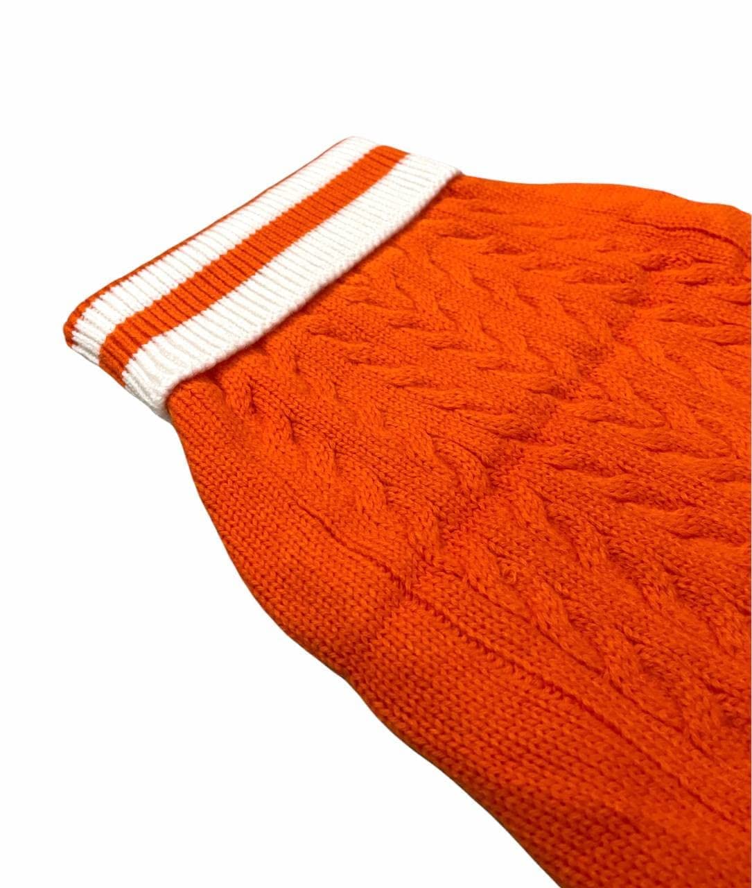 DOGTOWN Dog Sweater - Lightweight, Stretchable High Neck Dog Sweater for Small to Large Dogs - Soft and Warm Dog Pullover for Cold Weather - Stylish Pet Clothes for Dogs (Orange, 28 INCH) 1
