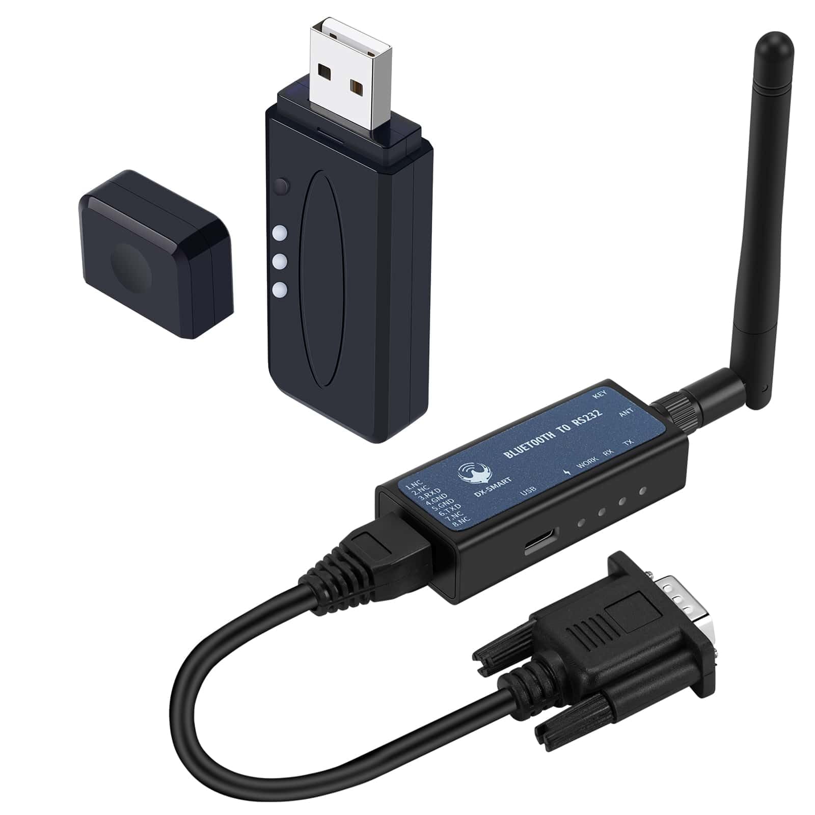 RS232 Interface Device to Wireless Bluetooth Serial Adapter, Industrial Serial Wireless Bluetooth Converter, Convert RS232 Wired Device to Wireless (CP26 for PC)-image-3