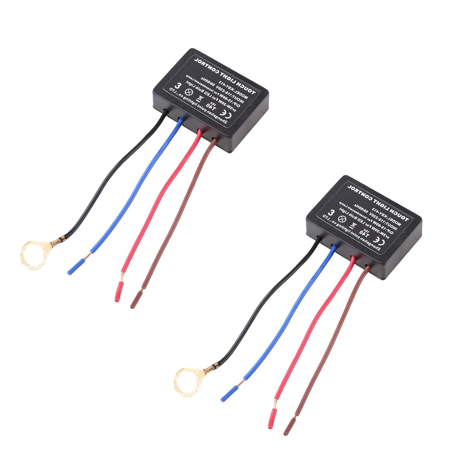Muiltvoe 2Pcs Touch Lamp Control Module, Touchs Lamps Sensor Replacement Kit, Dimmer Switch 3 Way Dimming Function Touch, Lamp Switch Touchs Dimmer Switch for Lamps Fit for Dimmable Bulbs